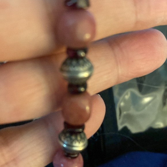 Carolyn Pollock Design in pink and silver and darker pink spacer beads Rhodonite - Picture 8 of 10